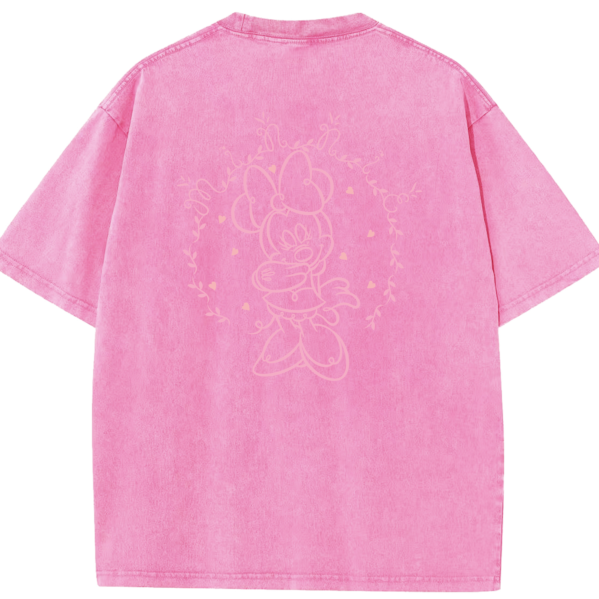 （画像用） ミッキーマウス Mickey Mouse 綿100% ヴィンテージ風 半袖Tシャツ（背面プリント）